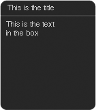 the text object